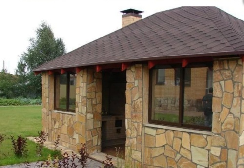 Плитняк златолит жёлтый для фасада 1,5-3 см купить в Дубне