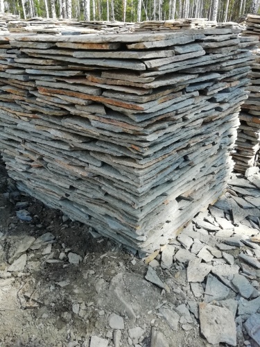 Плитняк златолит Уральский для цоколя, отмостки купить в Дубне